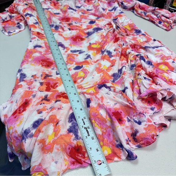 Betsey Johnson Pink and Purple Ruched Wrap Dress - Picture 9 of 9